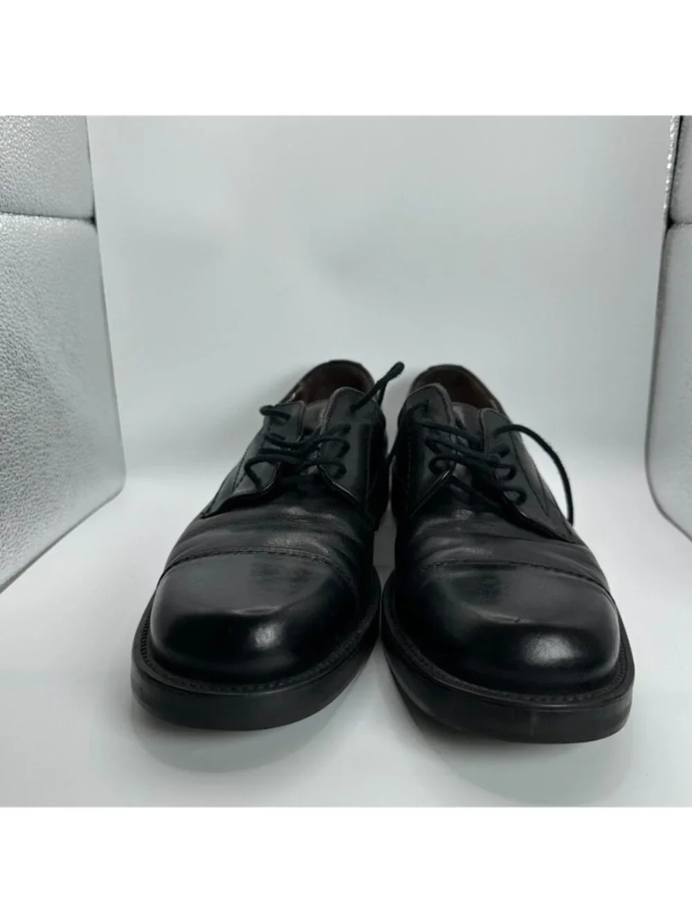 Samuel Hubbard Shoes Mens 9 M Black Cap Toe Oxford Leather Lace Up Made Italy